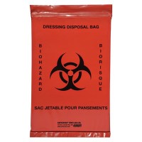 SACS DE TRANSPORT BIOHAZARD 6 '' X 9 '' CHACUN