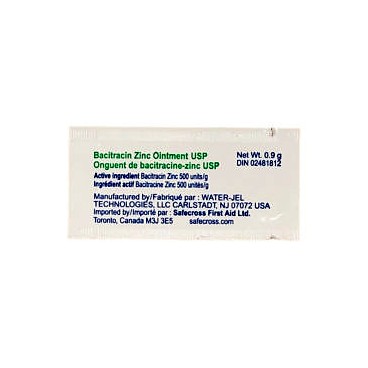 Bacitracin Zinc, First Aid Antibiotic Ointment, 0.9 g