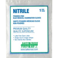 NITRILE, MEDICAL EXAMINATION GLOVES,POWDER-FREE, LARGE, 2's