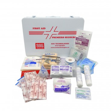 PETITE TROUSSE DE PREMIERS SOINS DE BASE MOINS 25 MÉTAL