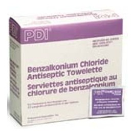 Benzalkonium Chloride Antiseptic Towelettes - Box of 100 