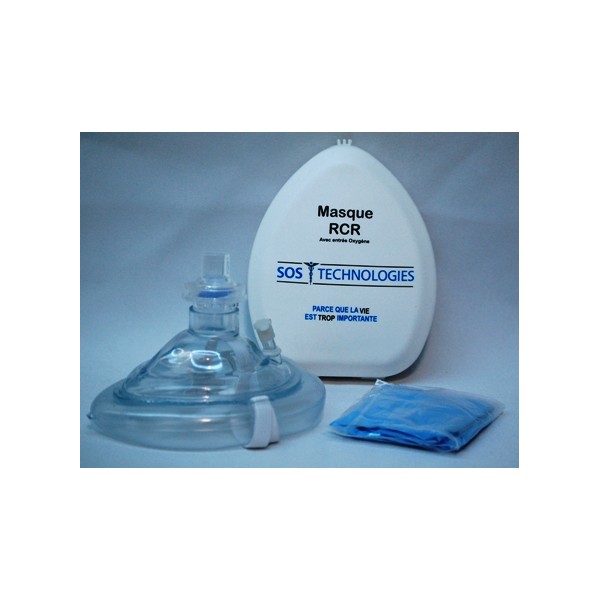meta_title S.O.S. CPR Ventilation Mask with oxygen inlet (White case