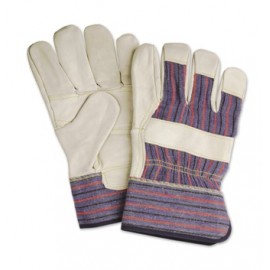 Gloves with leather & cotton Advantage (12 pairs)