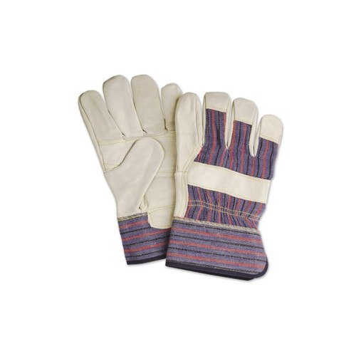 Gloves with leather & cotton Advantage (12 pairs)