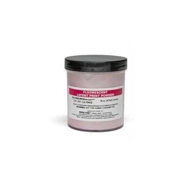 SILVER/REDescent Fluorescent Fingerprint Powder 16 oz 473 ml